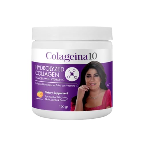 Colágeno 10 en polvo hidrolizado con vitamina C, mejora la apariencia de la piel, favorece el crecimiento del cabello, uñas más saludables, 3.5 oz. - imagen 4