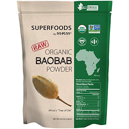 Polvo de Baobab Orgánico MRM - Superalimento Vegano para Hombres y Mujeres - 40 Porciones de Fruta Baobab Orgánica con Fibra, Antioxidantes y - imagen 2