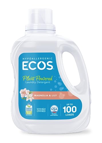 Detergente Líquido ECOS para Ropa, 100 Cargas - Jabón Hipoalergénico, Certificado EPA, Potenciado por Plantas - Magnolia y Lirio, 100 Fl Oz - imagen 3