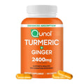 Suplemento Qunol de Cúrcuma y Cúrcumina con Pimienta Negra y Jengibre, 2400mg, 95% Cúrcuminoides, 105 Cápsulas, Apoyo Articular, Absorción Mejorada - imagen 1