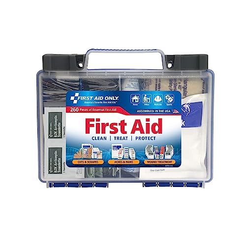 Kit de ros Auxilios First Aid Only 91248, Cumple con OSHA, Kit de Emergencia para 50 Personas, 260 Piezas para Negocios, Hogar y Auto - imagen 4