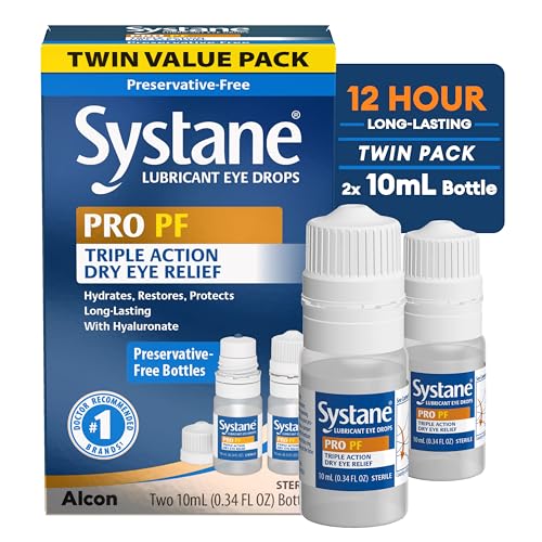 Systane PRO PF Gotas Lubricantes para Ojos Secos, 2 x 10 mL, Sin Conservadores con Hialuronato, Fórmula Triple Acción para Hidratación y Protección, - imagen 4