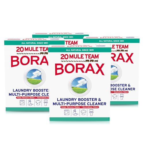 20 Mule Team Borax Natural para Lavado y Limpiador Multiusos, 65 Onzas, Paquete de 4 - imagen 2