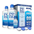 Solución para Lentes de Contacto Renu, Fórmula Avanzada, Multiusos con Estuche, Limpia, Desinfecta, Hidrata Lentes Blandos, 16 Fl Oz (Paquete de 2) + - imagen 1