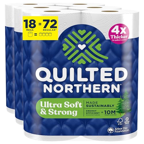 Papel Higiénico Quilted Northern Ultra Suave y Fuerte, 18 Rollos Mega = 72 Rollos Regulares, 5X Más Fuerte*, Papel Tissue Premium Suave - imagen 4