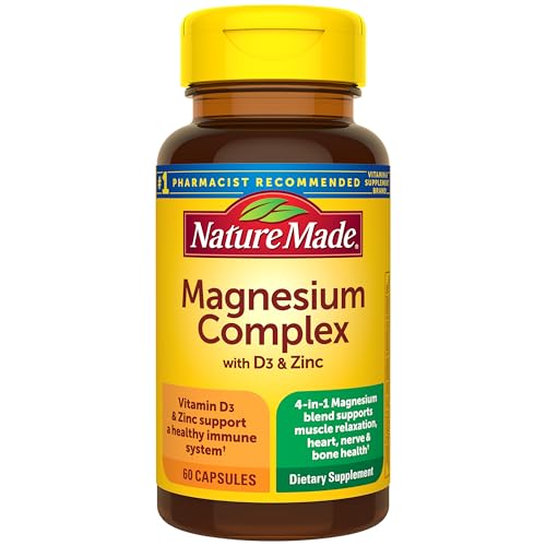 Suplemento de Complejo de Magnesio Nature Made con Vitamina D y Zinc para Soporte Inmunológico, 60 Cápsulas, 30 Días de Suministro - imagen 5