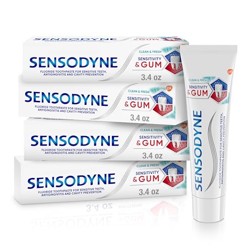 Pasta Dental Sensodyne para Sensibilidad y Encías, Tratamiento para Dientes Sensibles, Limpieza y Frescura - 3.4 oz (paquete de 4) - imagen 2