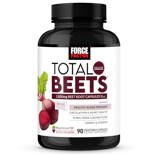 Cápsulas de Remolacha Orgánica Force Factor Total Beets para Presión Arterial, 1800mg con Bayas de Espino, 90 Cápsulas Vegetales - imagen 3