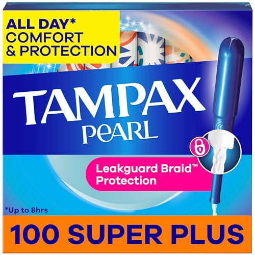 Tampax Pearl Tampones para Mujeres, con Braid LeakGuard, Absorbencia Super Plus, Sin Fragancia, 100 Piezas (2 Paquetes de 50) - imagen 6