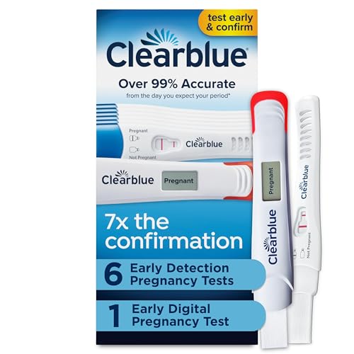 Kit de Pruebas de Embarazo Clearblue, Prueba de Embarazo en Casa para Mujeres, Test de Hormona hCG con Resultados Fáciles de Leer, 7 Pruebas - imagen 2