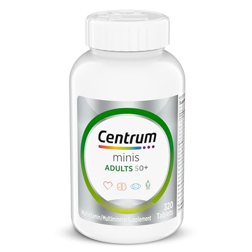 Centrum Minis Silver Multivitamínico para Adultos 50+, Suplemento Multimineral, Vitamina D3, Vitaminas B, Sin Gluten, No GMO, 320 Tabletas - imagen 2