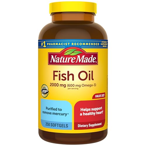 Suplementos de Aceite de Pescado Omega 3 Nature Made, 2000mg por Porción, 250 Softgels, Apoyo para Corazón Saludable, Suministro para 125 Días - imagen 5