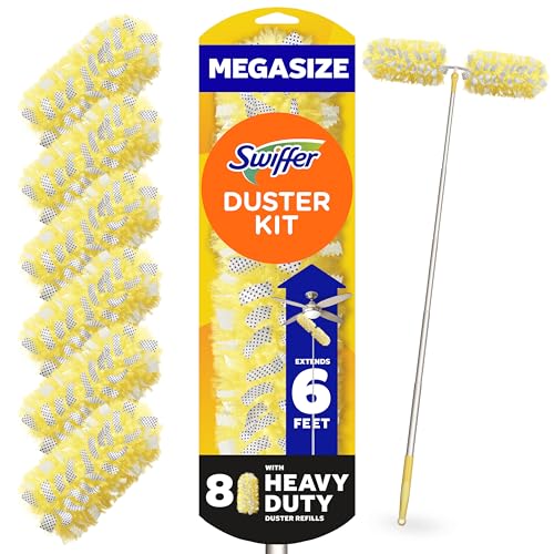 Kit de Plumeros Swiffer con Mango Extensible de 6 ft, Kit de Inicio Pesado con 8 Recargas - imagen 3