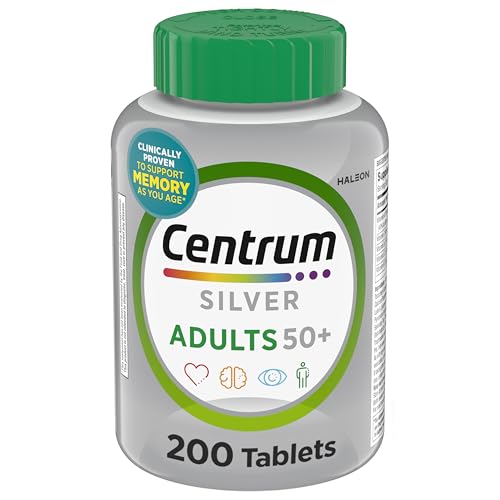 Centrum Silver Multivitamínico para Adultos 50+, Suplemento de Vitaminas y Minerales, D3, Vitaminas B, Libre de Gluten, No GMO, 220 Tabletas - imagen 4