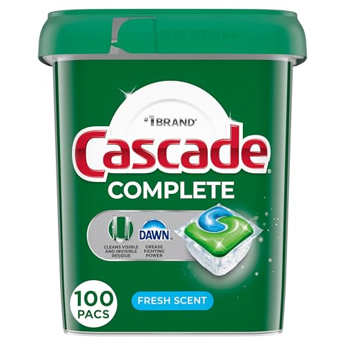 Cápsulas Cascade Complete para Lavavajillas, Detergente para Platos, 103 Piezas, Fresco (el empaque puede variar) - imagen 4