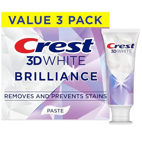 Pasta Dental Crest 3D White Brilliance Bright Mint, 4.3 oz, Paquete de 3, Remueve 100% Manchas, Prevención de Manchas Activas por 24 Horas, Dientes - imagen 5