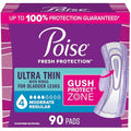 Toallas Higiénicas Ultra Delgadas Poise con Alas para Incontinencia y Postparto, Absorción Moderada, 90 Piezas (Empaque Puede Variar) - imagen 1