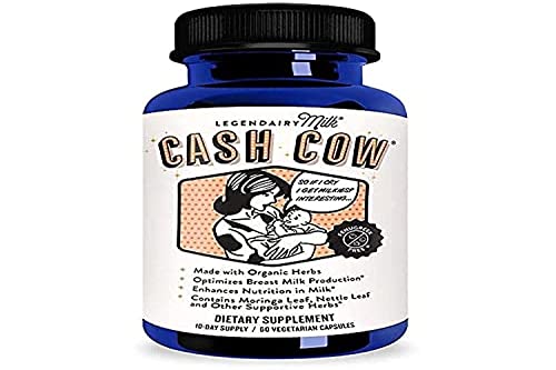 Suplemento de Lactancia Legendairy Milk Cash Cow, Moringa, Alfalfa y Rue de Cabra, Aumenta la Producción de Leche, Orgánico, Vegano, 60 Cápsulas - imagen 5