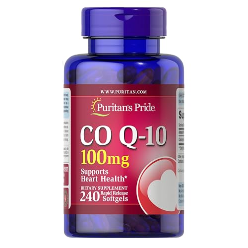 Coenzima CoQ10 100mg de Puritan's Pride, Suplemento Dietético para la Salud del Corazón, Presión Arterial y Envejecimiento Saludable, 240 Gelatinas - imagen 4