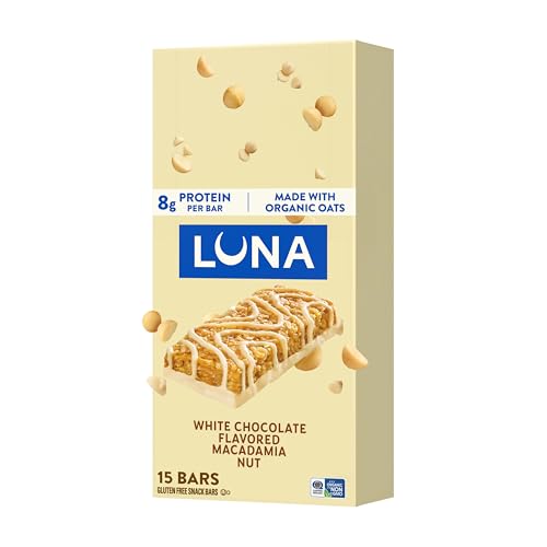 Barra Clif Luna Chocolate Blanco con Macadamia, Paquete de 15, 25.35 Onzas - imagen 3