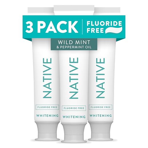 Pasta de Dientes Sin Flúor Native, Blanqueadora - Cuidado Oral para Adultos y Niños 2+, Sabor Menta Silvestre y Aceite de Menta, 4.1oz (Paquete de 3) - imagen 5