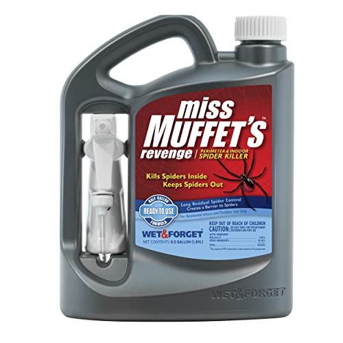 Wet & Forget Miss Muffet's Revenge, Insecticida para Arañas, Control Interior y Exterior, 64 OZ, Listo para Usar, Botella Gris (803064) - imagen 3