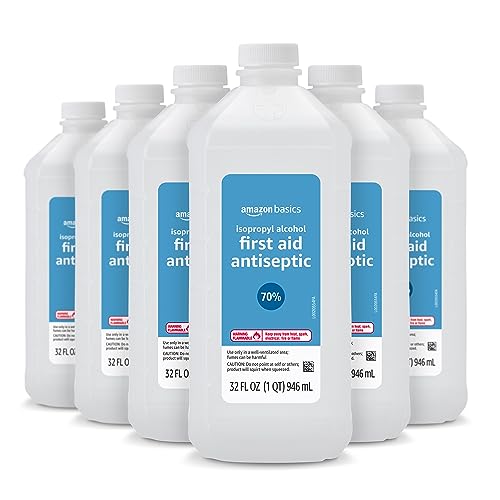 Alcohol Isopropílico 70% Basics para ros Auxilios, Antiséptico Sin Fragancia, 32 fl oz, Paquete de 6, Previene Infecciones - imagen 5