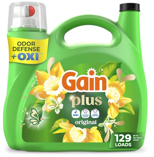 Detergente Líquido para Ropa Gain Plus, Limpieza y Frescura, Con Oxi, Aroma Original, 170 oz, 129 Cargas - imagen 4