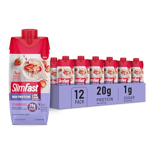 Batido de Proteína SlimFast, Fresa - 20g de Proteína, Batido Sustituto de Comida Listo para Beber, Alto en Proteínas, Bajo en Carbohidratos y - imagen 2