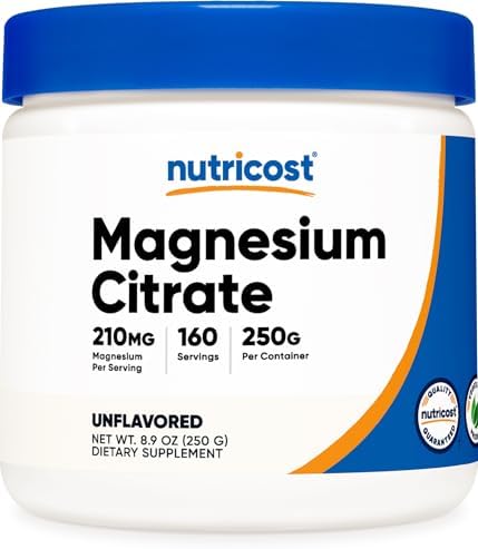 Polvo de Citrato de Magnesio Nutricost (Sin Sabor, 250 Gramos) - imagen 1