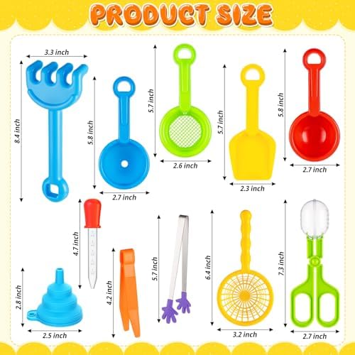 Set de 11 Piezas de Relleno para Caja Sensorial, Juguetes para Habilidades Motoras Finas con 5 Cucharas, Pinzas, Mini Pinzas de Silicón, Tijeras, - imagen 6