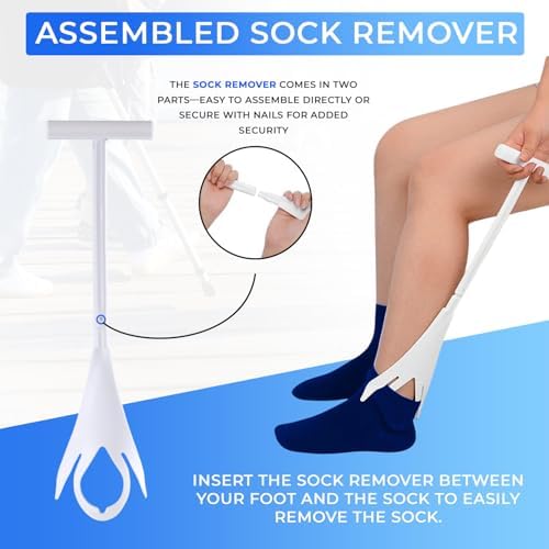 Kit de Ayuda para Poner Calcetas, Premium, con Dispositivo Flexible y Cuerda Larga para Quitar Calcetas o Medias. Ideal para Poner y Quitar Calcetas. - imagen 6