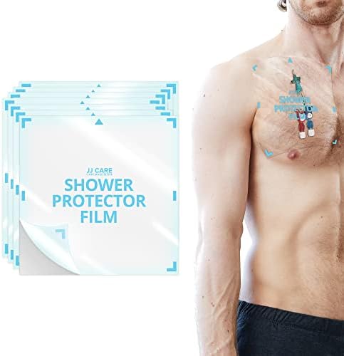 Protector de Ducha JJ CARE [Paquete de 7], Escudos de Ducha para Catéter de Diálisis 7x7, Barrera de Agua para Línea PICC, Vendaje Impermeable para - imagen 1
