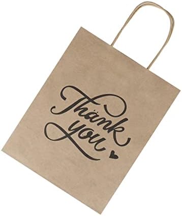 Bolsa de Papel Kraft Mediana Marrón 50 Piezas 8x4.75x10 Pulgadas con Asas, Ideal para Fiestas, Compras y Manualidades, 50pcs - imagen 6