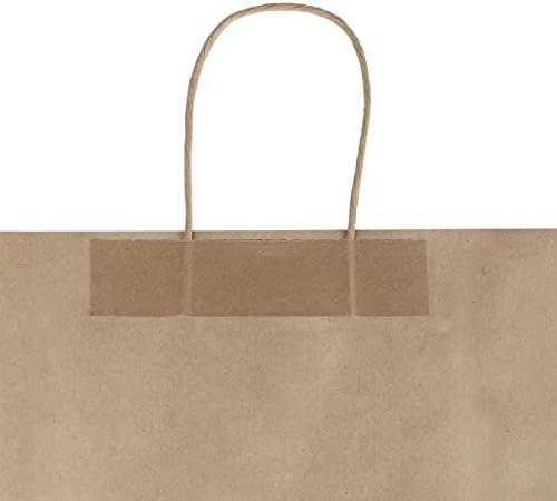 Bolsa de Papel Kraft Mediana Marrón 50 Piezas 8x4.75x10 Pulgadas con Asas, Ideal para Fiestas, Compras y Manualidades, 50pcs - imagen 8