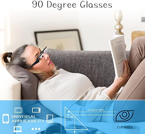 Gafas Horizontales Lentas de 90 Grados para Leer o Ver TV Acostado, Gafas Prismáticas para Jugar en Móvil, Marco Ligero y Cómodo - imagen 3