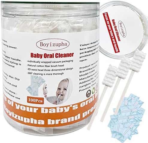 Boyizupha 100 Piezas Limpiador de Lengua para Bebés, Cepillo de Dientes Desechable, Cuidado Dental para Recién Nacidos y Niños Pequeños - imagen 1