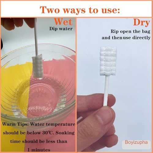 Boyizupha 100 Piezas Limpiador de Lengua para Bebés, Cepillo de Dientes Desechable, Cuidado Dental para Recién Nacidos y Niños Pequeños - imagen 3
