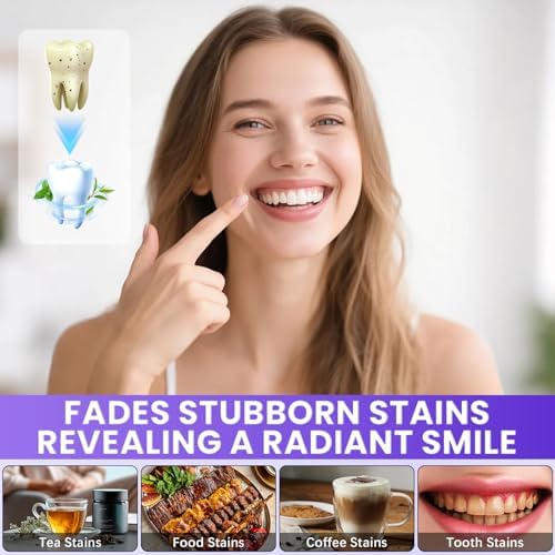 Tiras Blanqueadoras de Dientes Moradas, Reducción Suave de Manchas y Brillo Natural, Tiras Portátiles para Uso en Casa o Viajes (2 piezas) - imagen 3