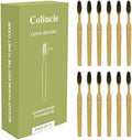 Cepillo de Dientes Colincie Extra Duro y Firme de Carbón de Bambú con Cabeza Larga y Mango Ancho, Blanqueamiento Dental, Paquete de 12 - imagen 1