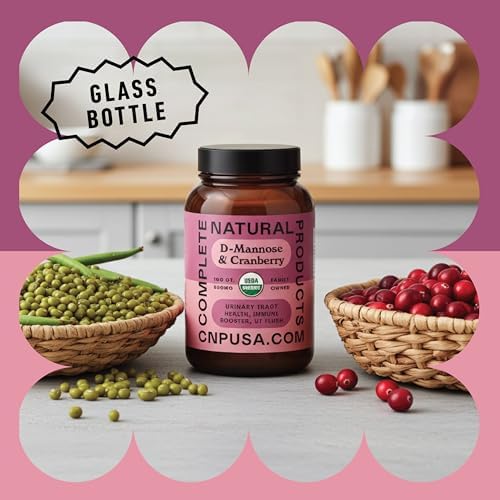 Cápsulas Orgánicas de D-Mannosa y Arándano Completo Natural Products 520mg | 100 Contenido | Soporte UT a Base de Plantas | Vegano, No GMO, Kosher, - imagen 4