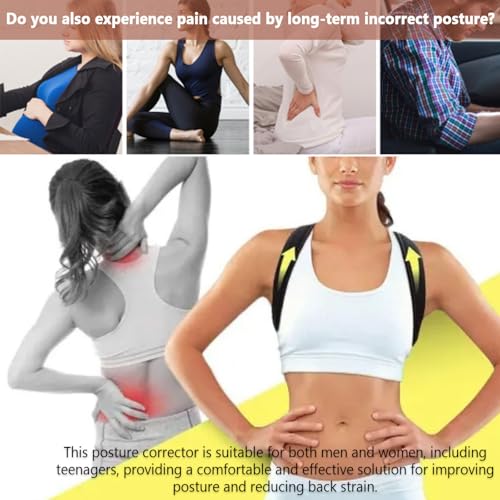 Corrector de Postura para Mujeres y Hombres, Soporte para la Espalda Superior, Faja Ajustable para Mejorar la Postura y Aliviar el Dolor de Cuello - imagen 4