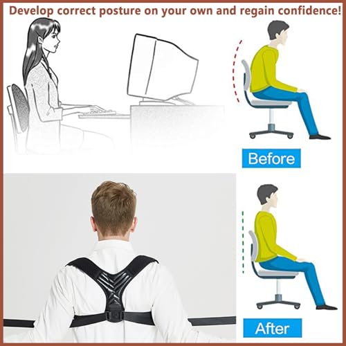 Corrector de Postura para Mujeres y Hombres, Soporte para la Espalda Superior, Faja Ajustable para Mejorar la Postura y Aliviar el Dolor de Cuello - imagen 5