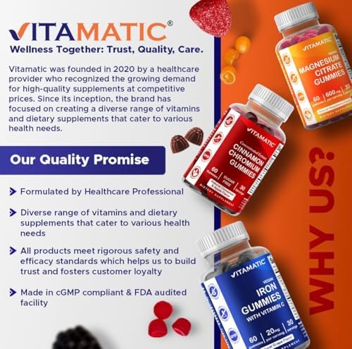 Gomitas Vitamatic de Rhodiola Rosea – Extracto a base de plantas sin azúcar – Sabor frutos rojos – Veganas, No GMO – Suplemento adaptógeno – 60 piezas - imagen 7