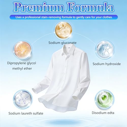 Removedor de manchas emulsificador de ropa no iónico, spray portátil para limpieza en seco, potente removedor de manchas para lavandería (2 piezas) - imagen 5