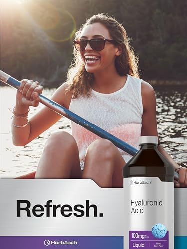 Suplemento Líquido de Ácido Hialurónico Horbäach | 100 mg | 16 oz | Sabor Mezcla de Berries | Fórmula Sin OGM y Sin Gluten - imagen 6