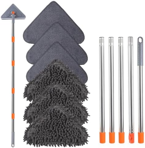 Mopa de Pared ZYHZYHA con Mango de 80 Pulgadas, Herramienta Limpiadora para Ventanas, Paredes, Ventiladores de Techo, Polvo y Pisos, Incluye 6 Paños - imagen 1