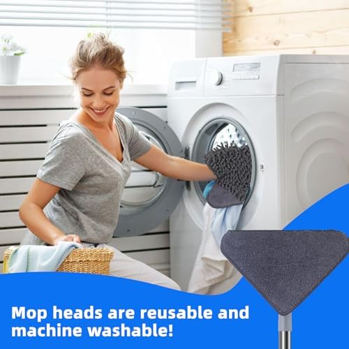 Mopa de Pared ZYHZYHA con Mango de 80 Pulgadas, Herramienta Limpiadora para Ventanas, Paredes, Ventiladores de Techo, Polvo y Pisos, Incluye 6 Paños - imagen 6