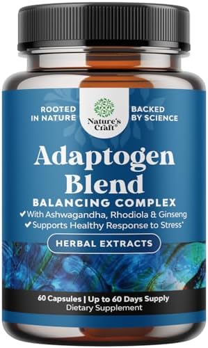 Suplemento Herbal Adaptógeno para el Ánimo - Adaptógenos Calmantes para Manejo de Estrés y Cortisol con Ashwagandha, Rhodiola y Maca - Vegano - 60 - imagen 1