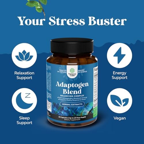 Suplemento Herbal Adaptógeno para el Ánimo - Adaptógenos Calmantes para Manejo de Estrés y Cortisol con Ashwagandha, Rhodiola y Maca - Vegano - 60 - imagen 4